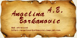 Angelina Borkanović vizit kartica